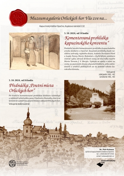Komentovaná prohlídka kapucínského konventu a přednáška "Poutní místa Orlických hor"