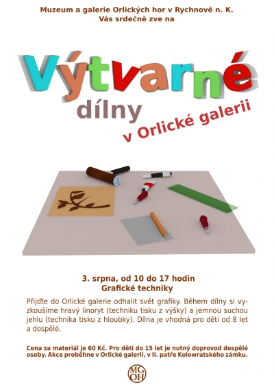 Prázdninová výtvarná dílna na téma "Grafické techniky"