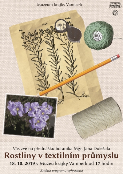 Mgr. Jan Doležal: Rostliny v textilním průmyslu