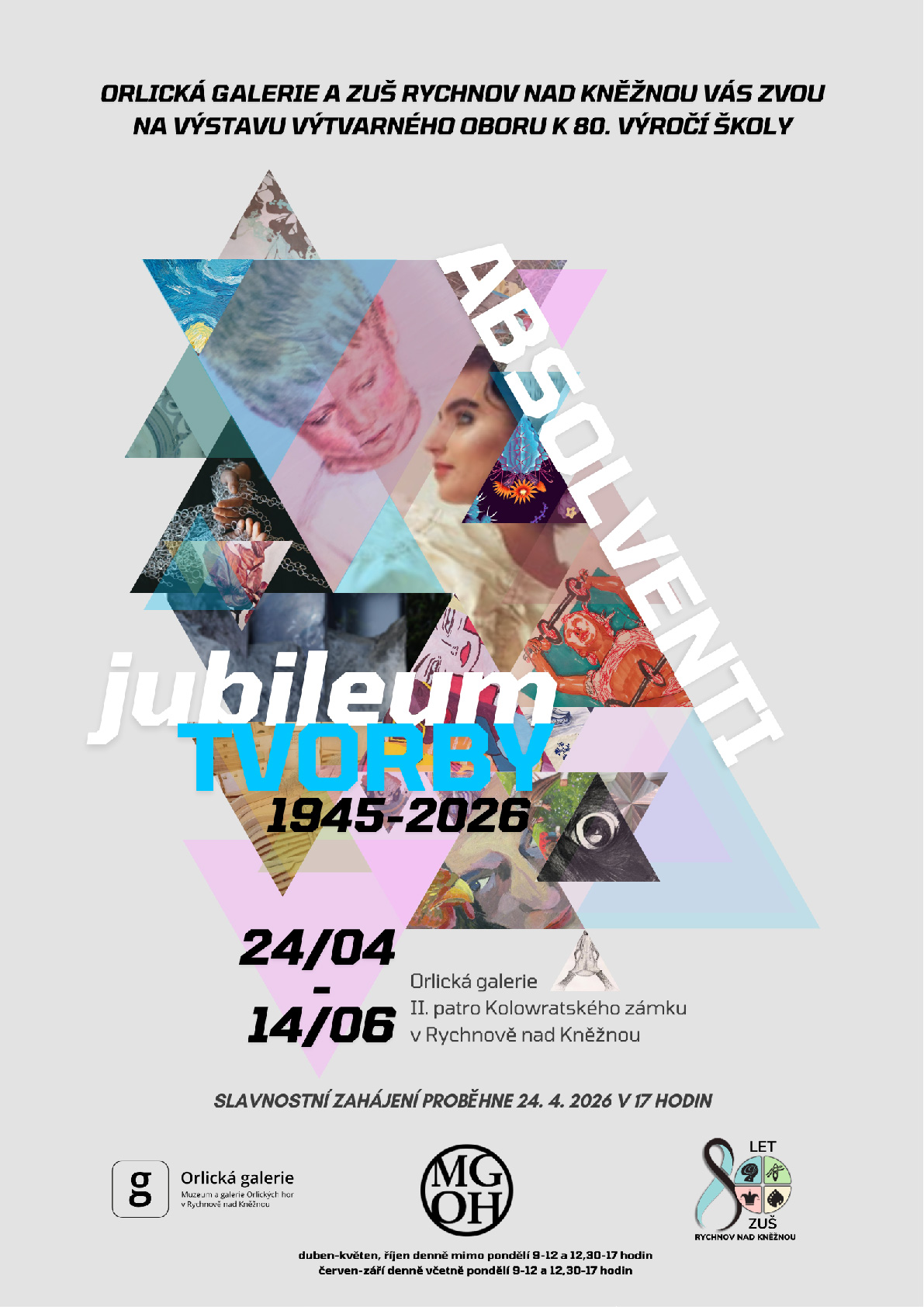 Jubilejní výstava absolventů ZUŠ Rychnov nad Kněžnou